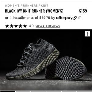 NOBULL Women’s size 8 Black Knit Ivy Runners